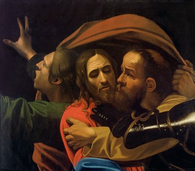 The Taking of Christ (detail) by Michelangelo Merisi Caravaggio